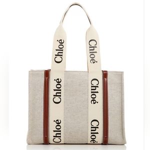 Chloé Medium Woody Canvas Tote